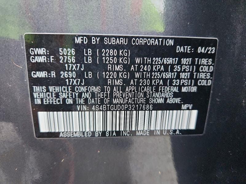 2023 SUBARU OUTBACK WILDERNESS 13