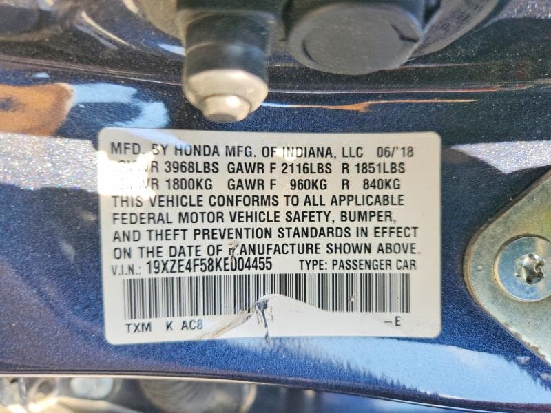 2019 HONDA INSIGHT EX 12