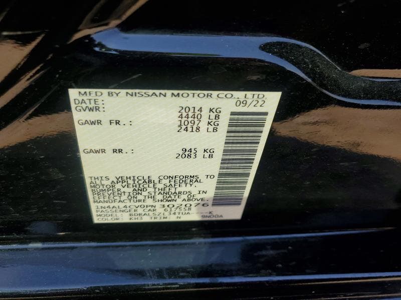 2023 NISSAN ALTIMA SR 12