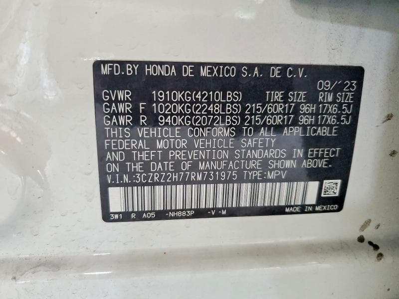 2024 HONDA HR-V EXL 14