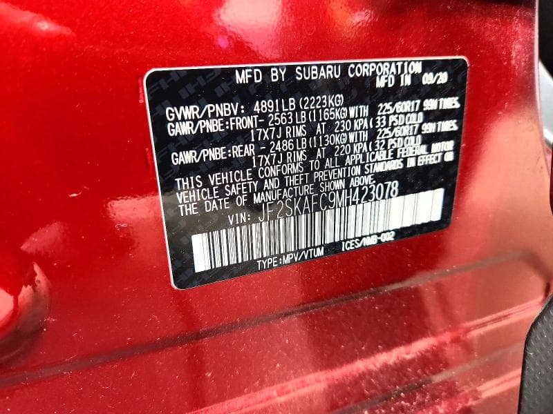 2021 SUBARU FORESTER PREMIUM 13