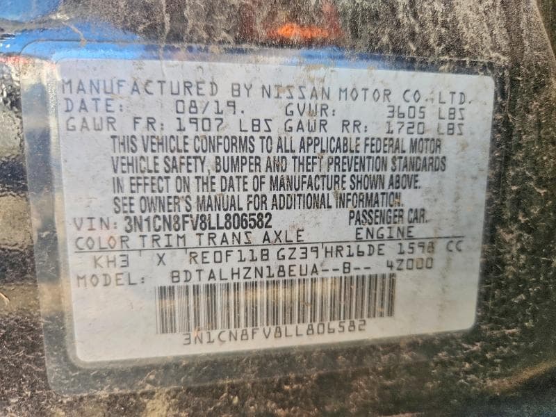 2020 NISSAN VERSA SR 12
