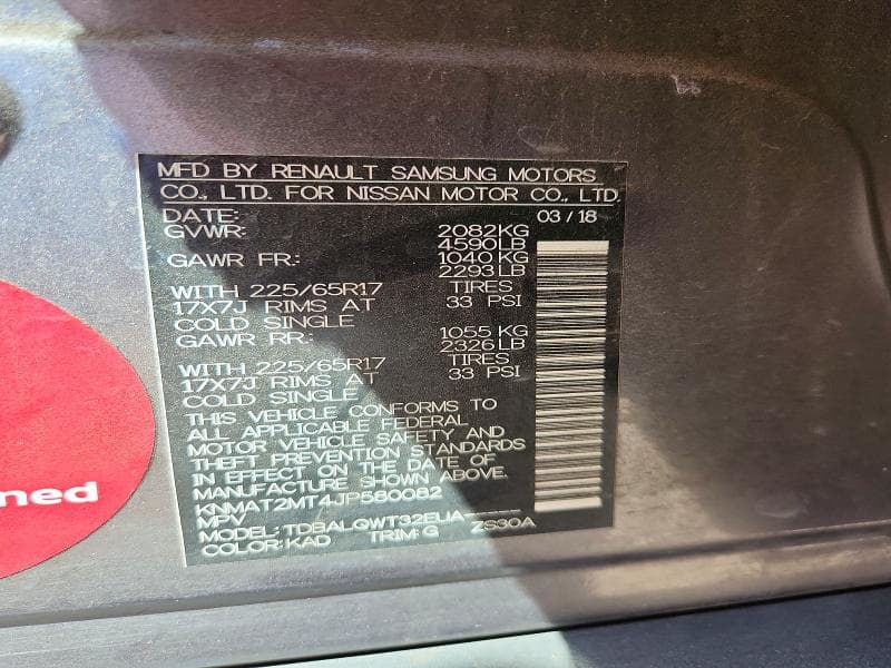 2018 NISSAN ROGUE SV 13