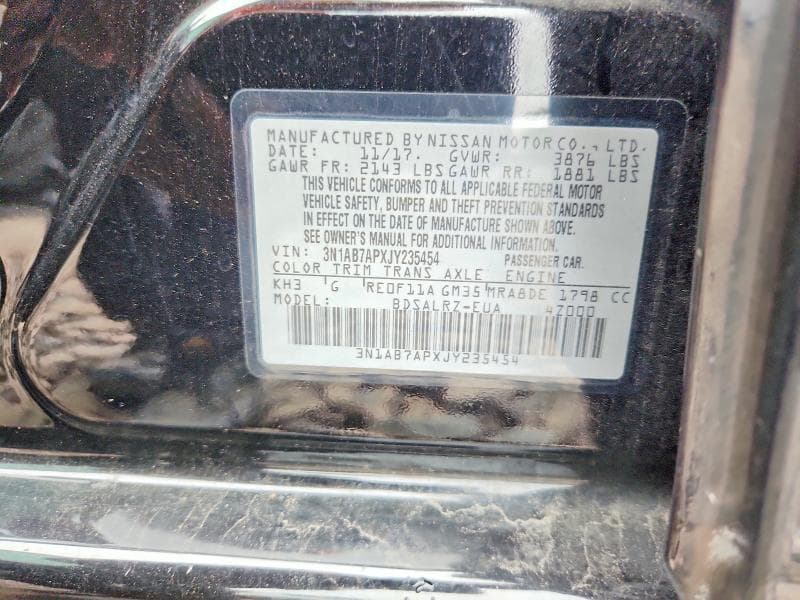 2018 NISSAN SENTRA SR 12