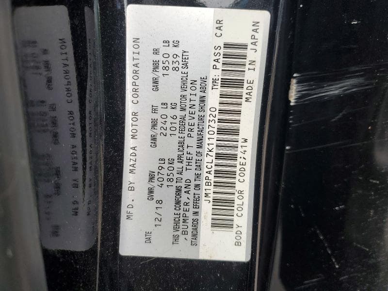 2019 MAZDA 3 PREFERRED PLUS 12