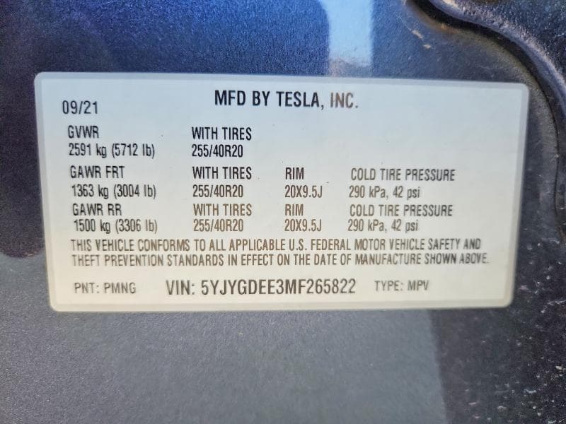 2021 TESLA MODEL Y 13