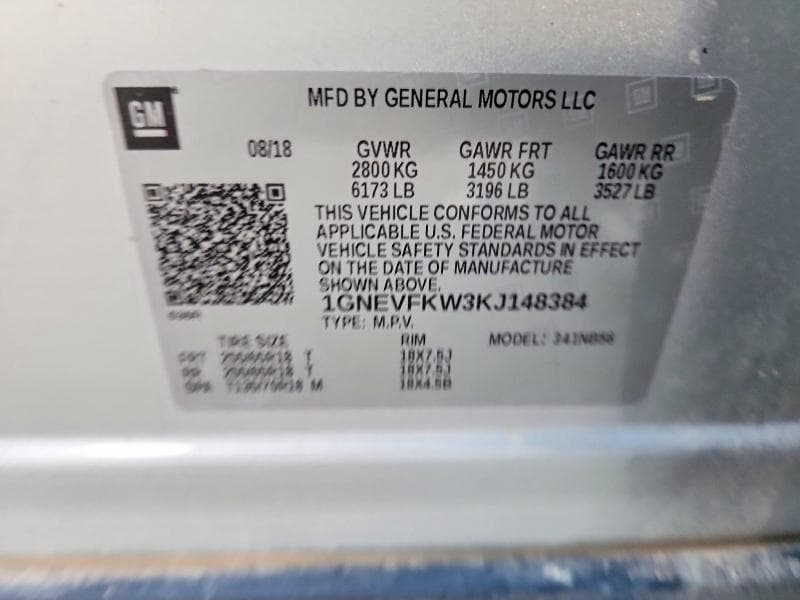 2019 CHEVROLET TRAVERSE LS 14