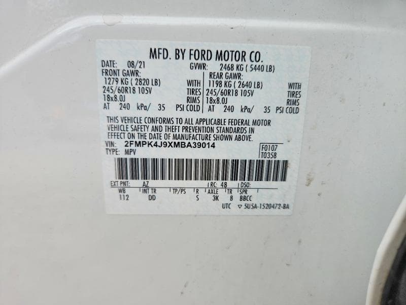 2021 FORD EDGE SEL 13