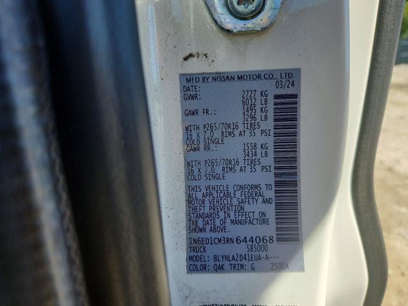 2024 NISSAN FRONTIER S 12