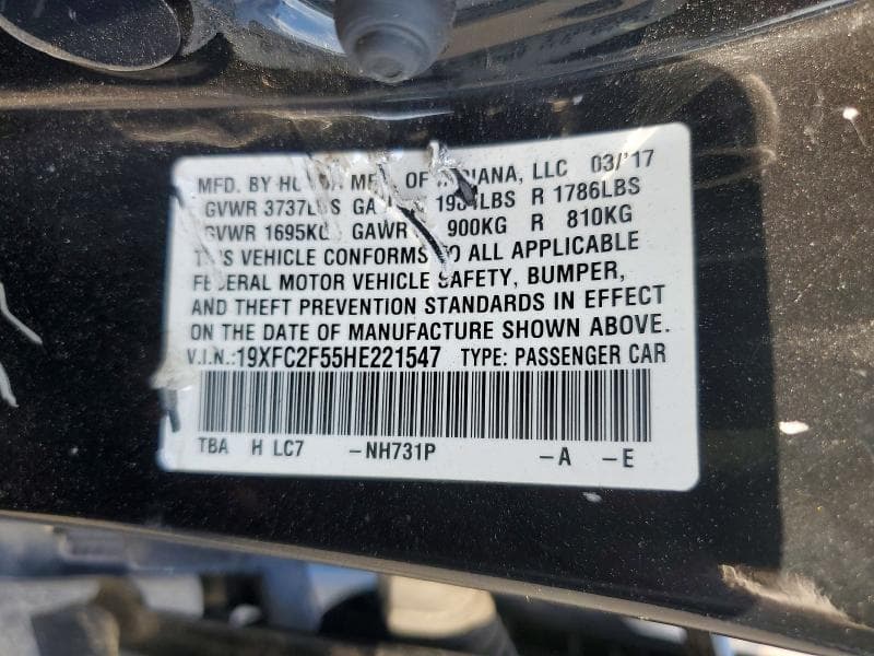 2017 HONDA CIVIC LX 13