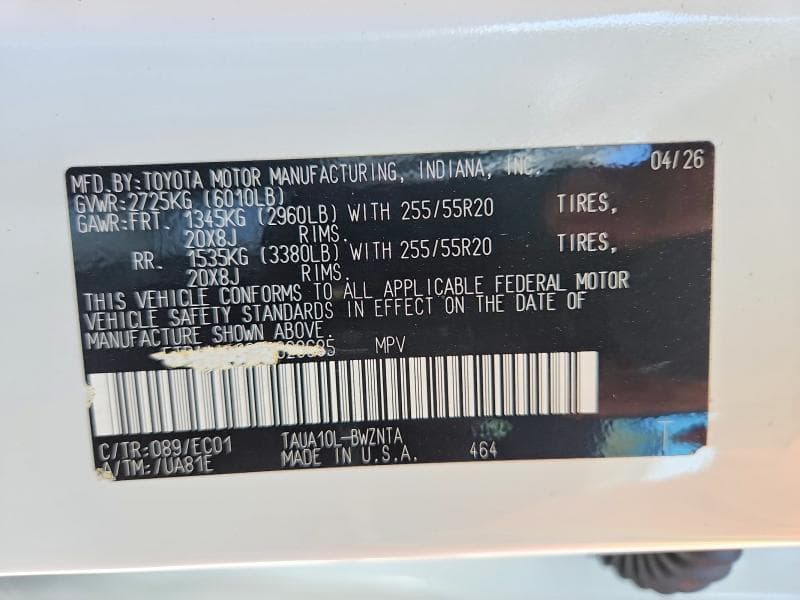 2026 LEXUS TX 350 BASE 13