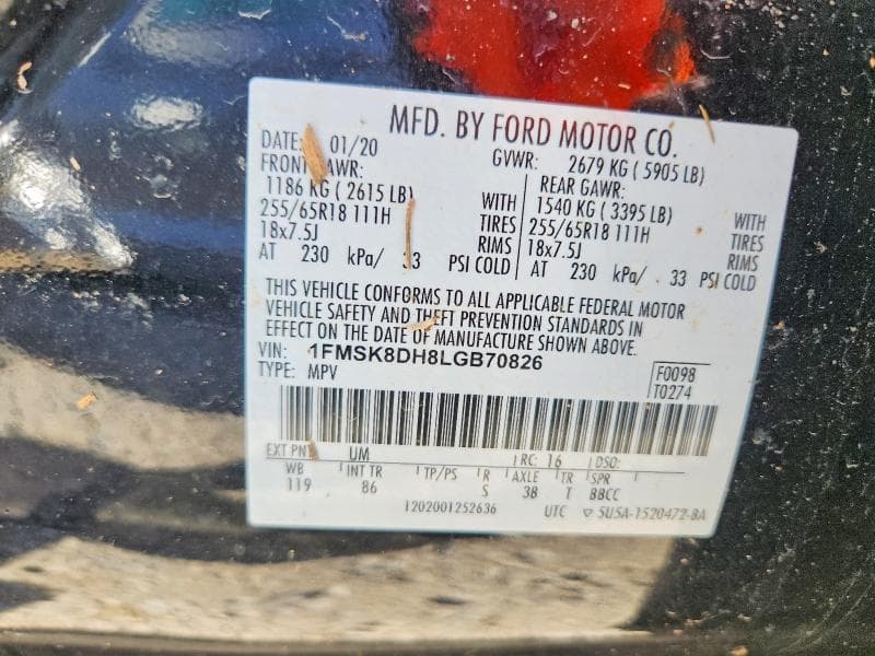2020 FORD EXPLORER XLT 13