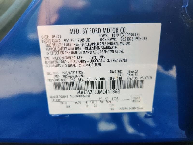 2021 FORD ECOSPORT S 13