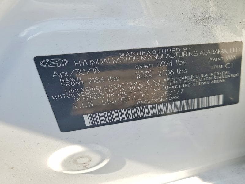2018 HYUNDAI ELANTRA SE 12