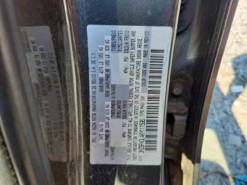 2019 MAZDA 3 PREFERRED 12