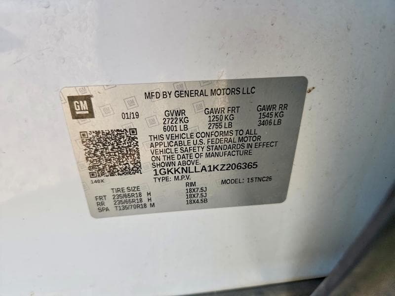 2019 GMC ACADIA SLE 13