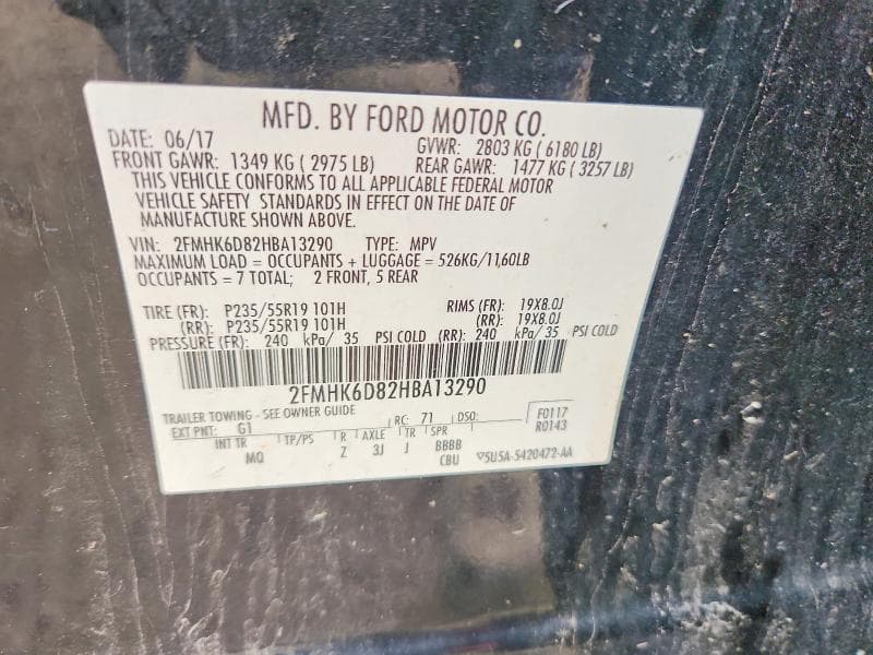 2017 FORD FLEX LIMITED 13