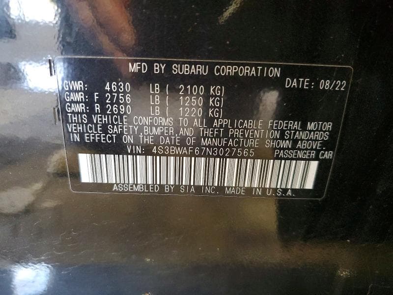 2022 SUBARU LEGACY PREMIUM 13