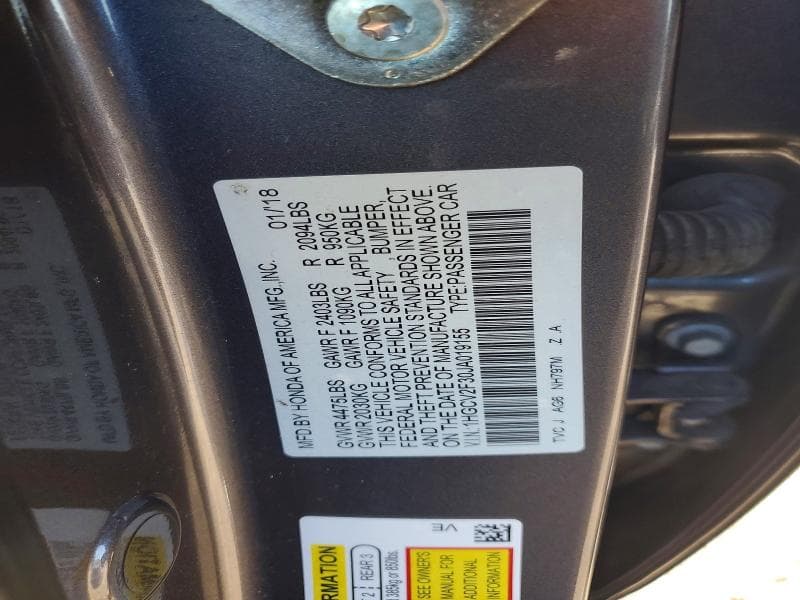 2018 HONDA ACCORD SPORT 12