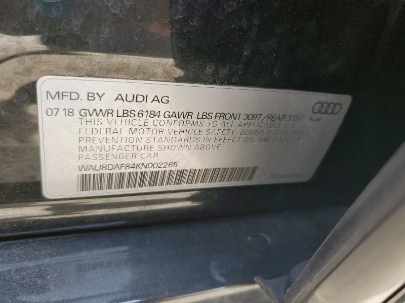 2019 AUDI A8 L 12