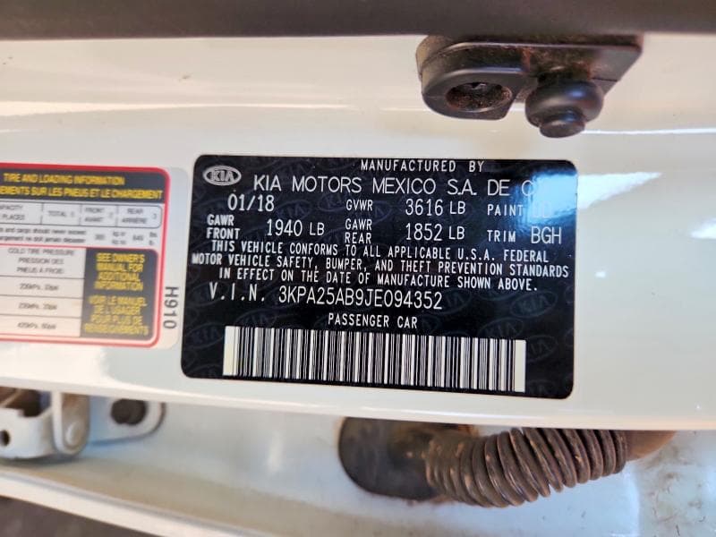 2018 KIA RIO 5-DOOR S 12