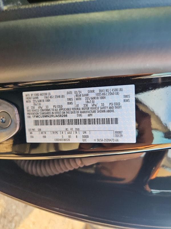 2024 FORD ESCAPE ST LINE 13