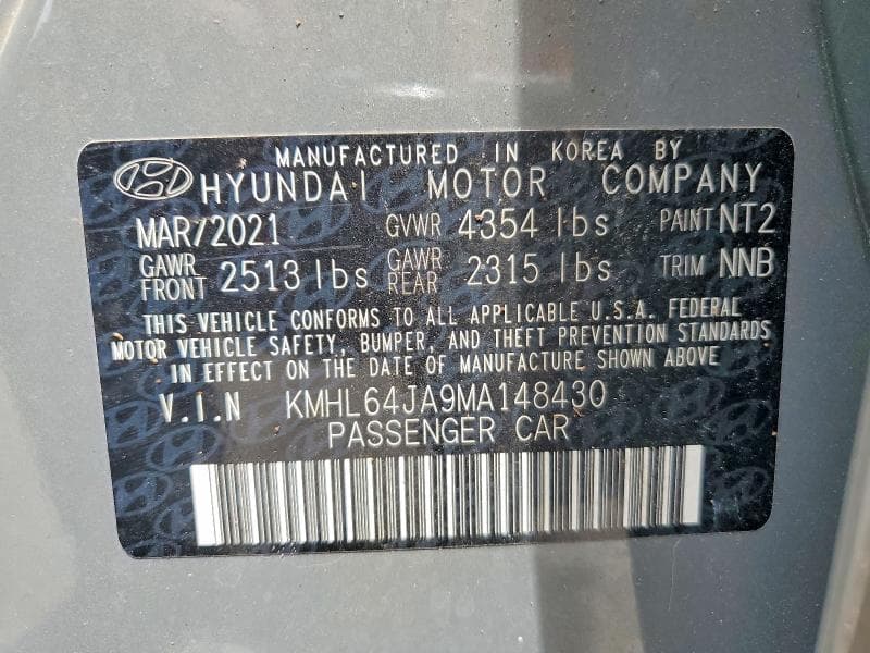 2021 HYUNDAI SONATA SEL 12