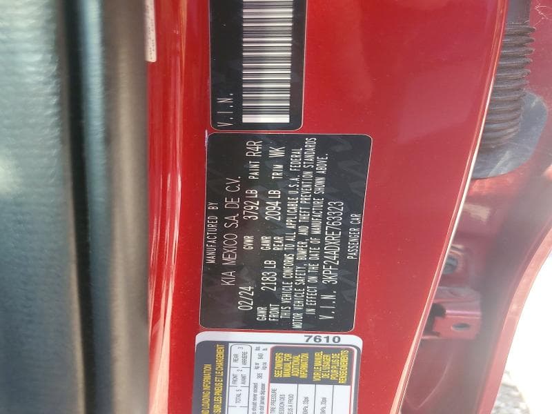 2024 KIA FORTE LXS 13