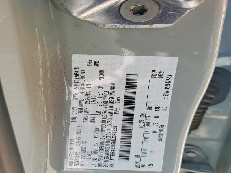 2021 FORD F150 RANGER XLT SUPER CAB 12