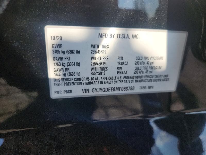2021 TESLA MODEL Y 12