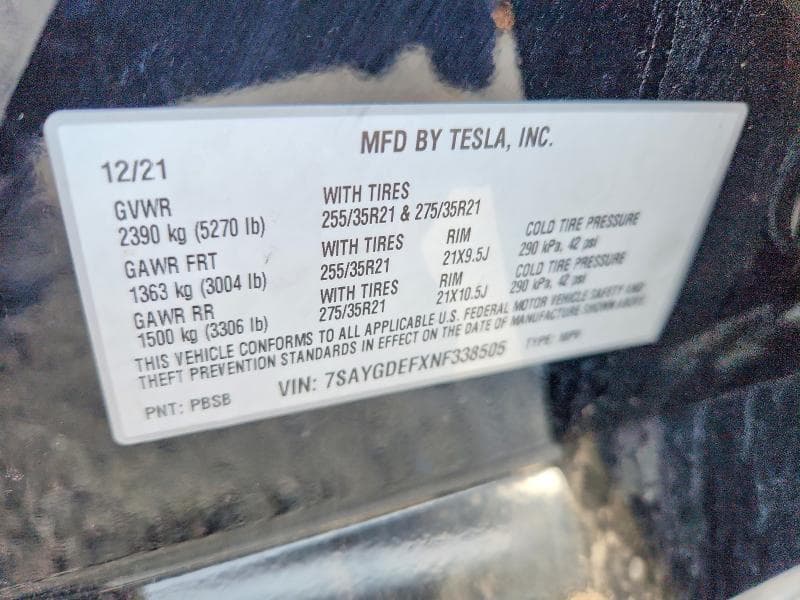2022 TESLA MODEL Y 14
