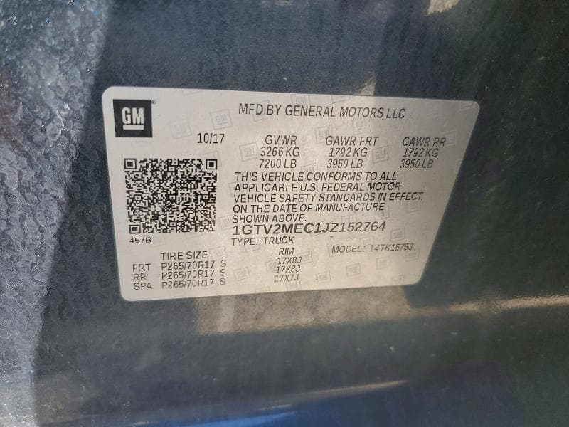 2018 GMC SIERRA K1500 SLE 12