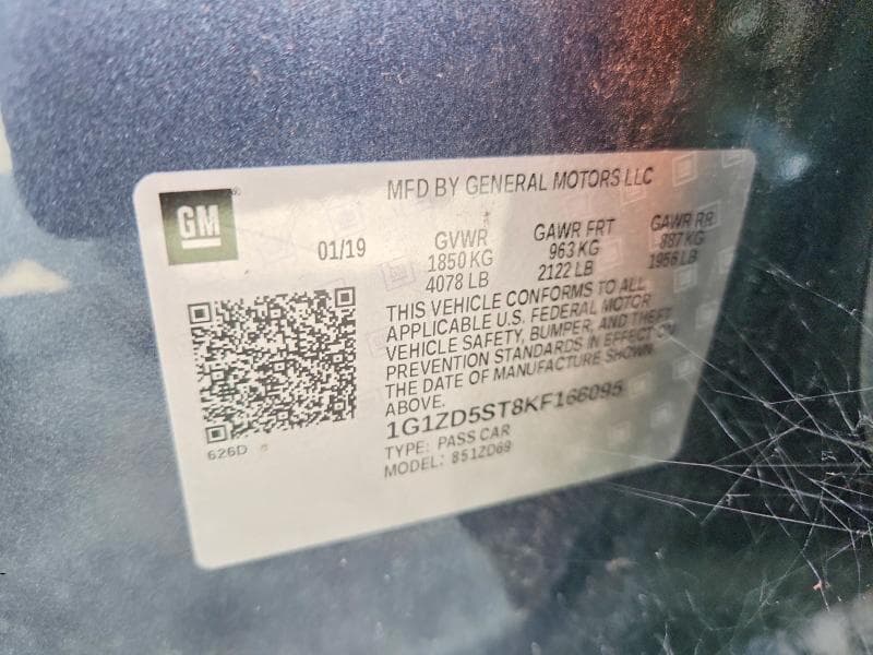 2019 CHEVROLET MALIBU LT 12