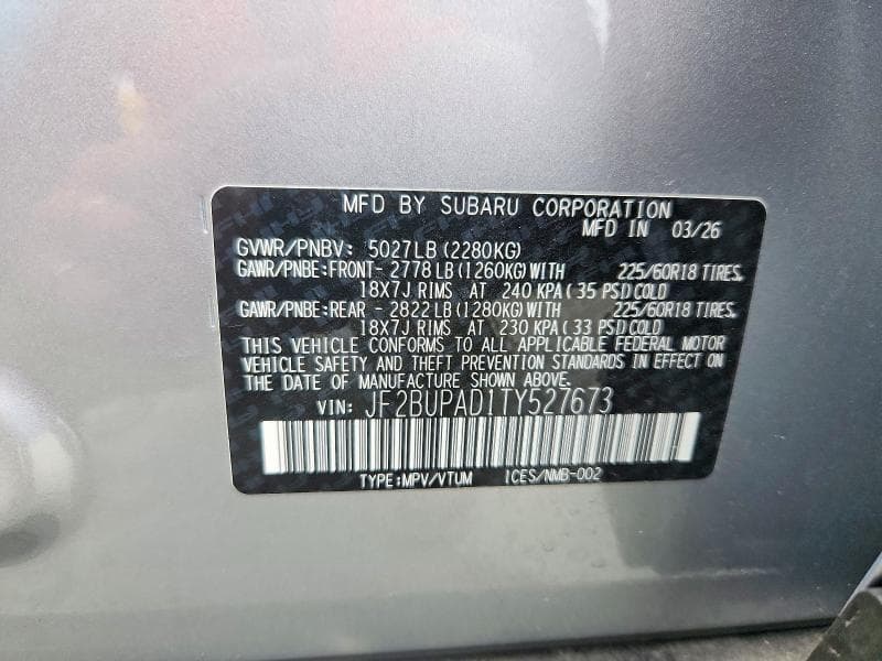 2026 SUBARU OUTBACK PREMIUM 13