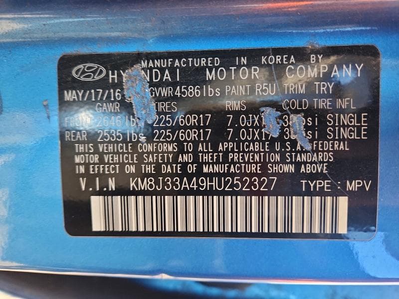 2017 HYUNDAI TUCSON SE 13