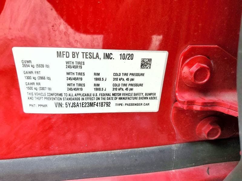 2021 TESLA MODEL S 12
