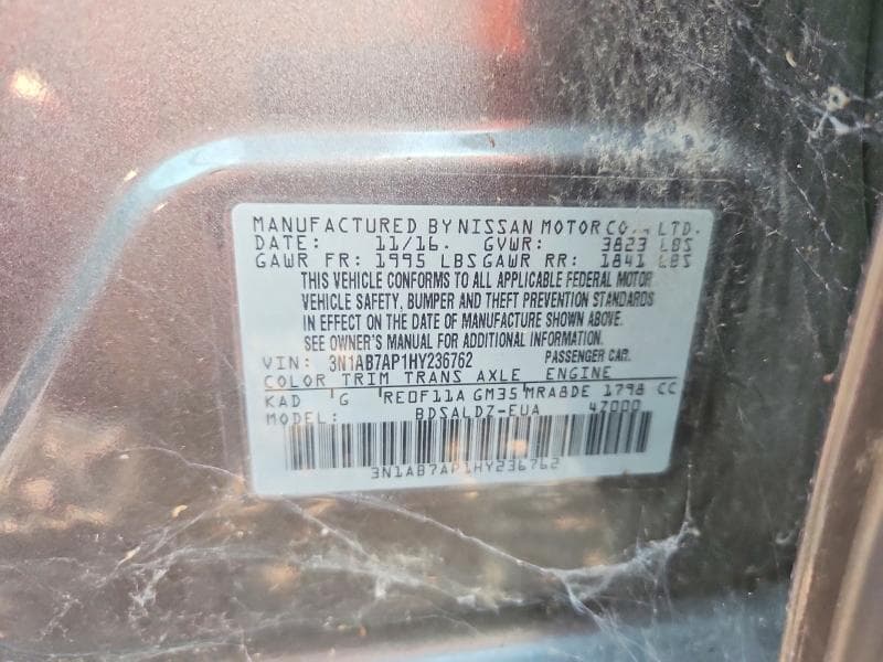 2017 NISSAN SENTRA SV 12