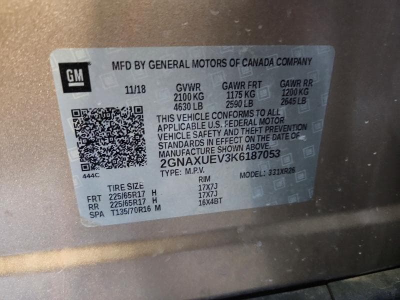 2019 CHEVROLET EQUINOX LT (1LT) 13