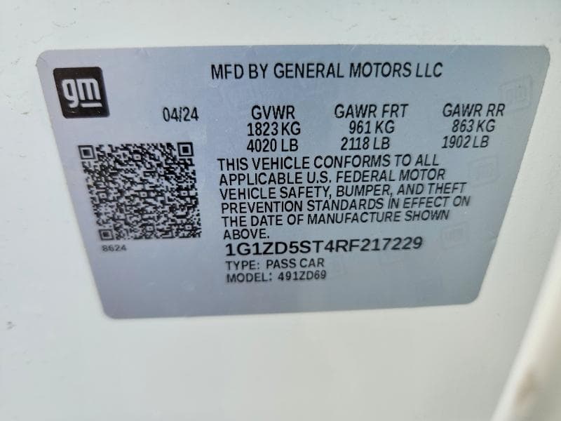 2024 CHEVROLET MALIBU LT 12