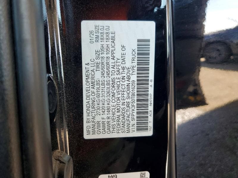 2026 HONDA RIDGELINE RTL 13