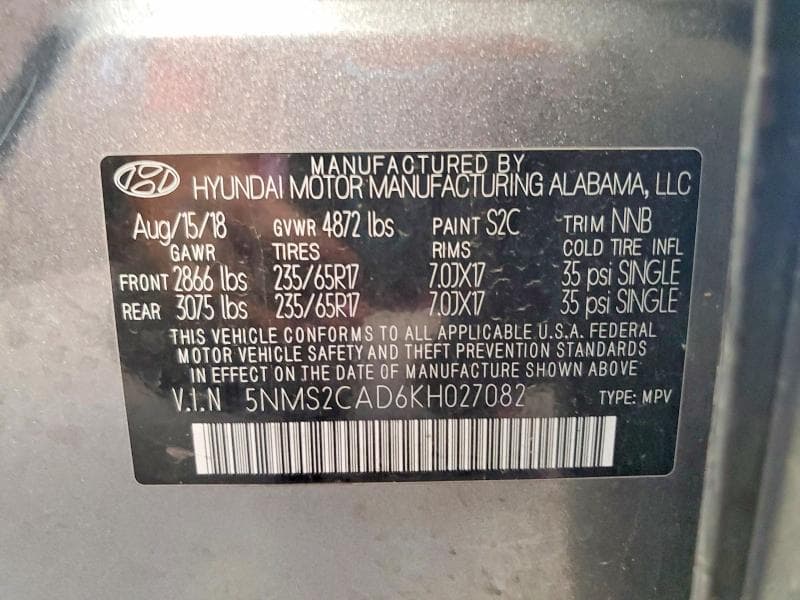 2019 HYUNDAI SANTA FE SE 13