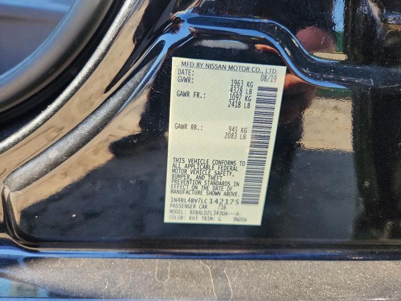 2020 NISSAN ALTIMA S 12