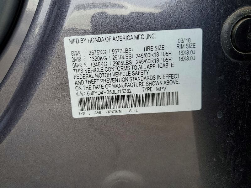 2018 ACURA MDX 12