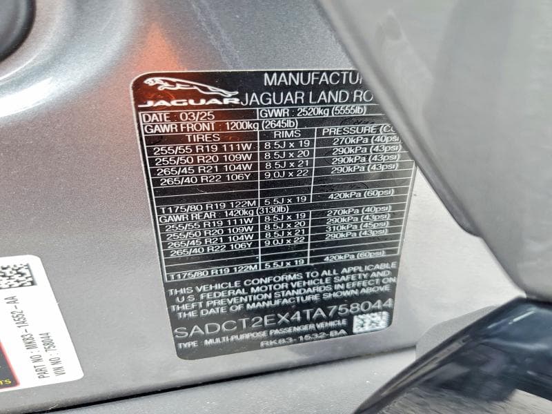 2026 JAGUAR F-PACE R-DYNAMIC S 13