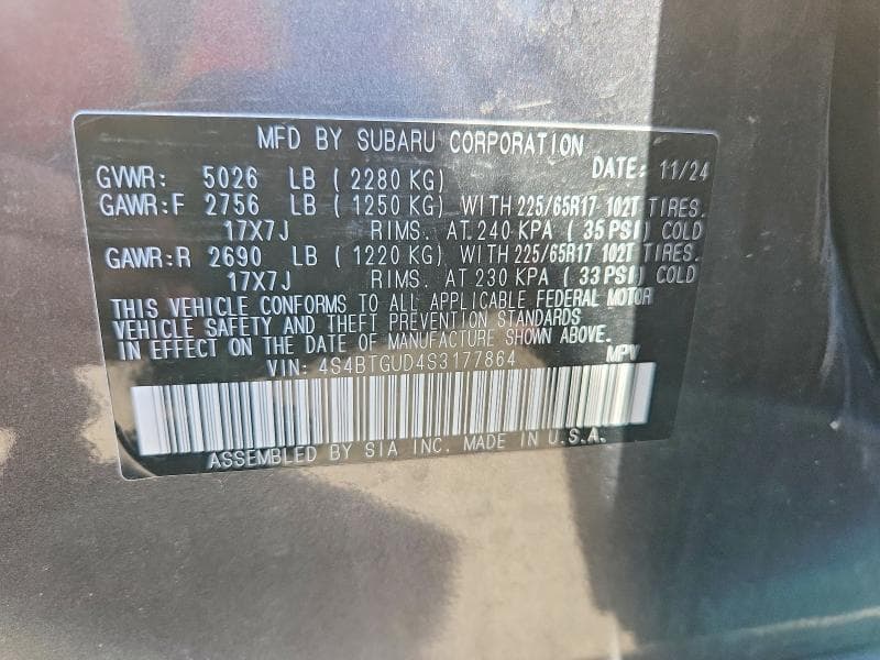 2025 SUBARU OUTBACK WILDERNESS 13
