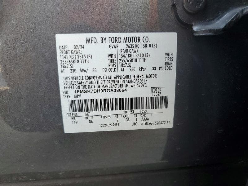 2024 FORD EXPLORER XLT 13