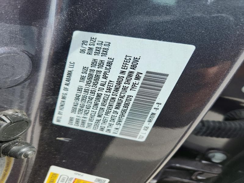 2020 HONDA PILOT EXL 14