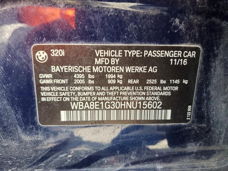 2017 BMW 320 I 12
