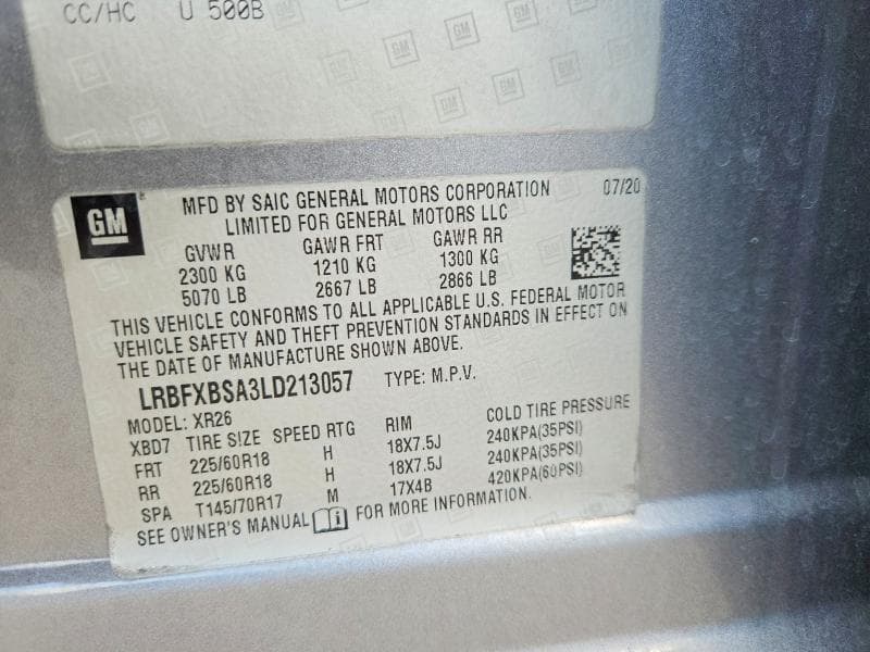 2020 BUICK ENVISION PREFERRED 13