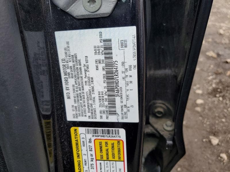 2020 FORD FUSION SE 12